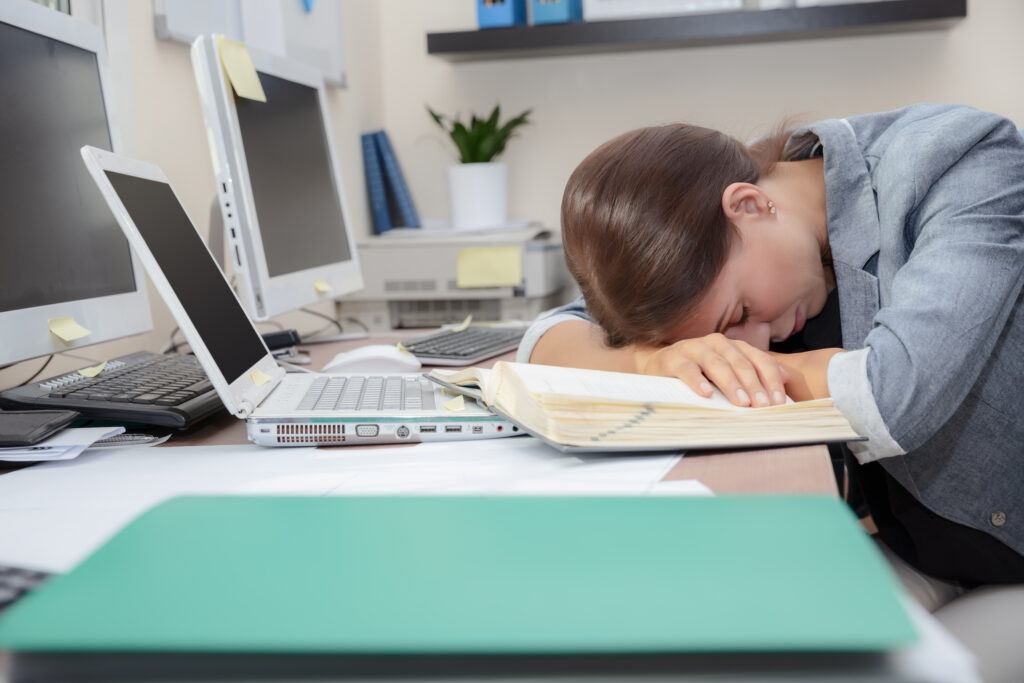 Exhausted Office Worker